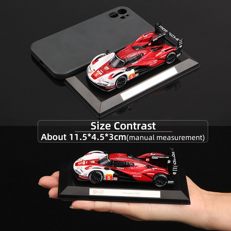 Bburago 1:43 Modelo de Carro de Corrida com Tampa Protetora contra Poeira Série Liga em Miniatura Diecast Brinquedo Estático de Corrida 499P 296 GT3 963 911 GT3 SC63 Fxxk