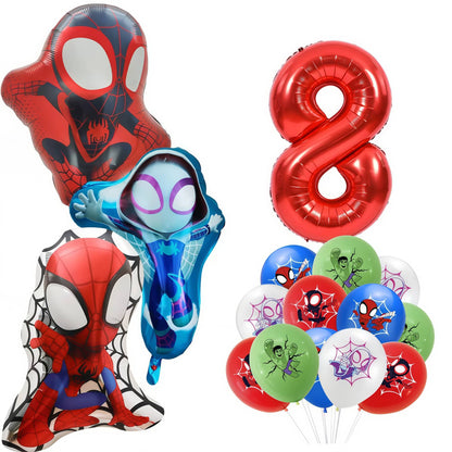 Spidey Giant Balloons Red Spider Aluminum Foil Balloon Superhero Birthday Party Decoration Party Photo Props Baby Shower Globos