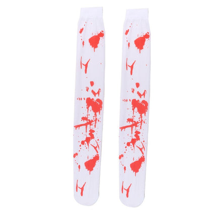 2024 New Men And Women Suitable Stockings Halloween Easter Nurse Skeleton Blood Socks Skull Socks Funny Prank Compression Socks