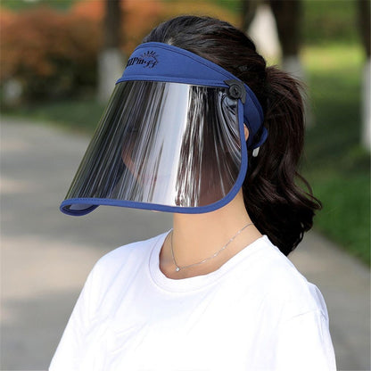 Summer Large Lens Sun Hat Outdoors Sport Anti-UV Visor Face Cover Shield Foldable Portable Men Women Empty Top Hat