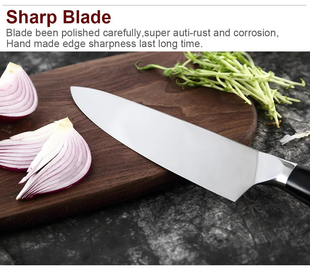 Conjunto de Facas de Cozinha XITUO Super Aço Alemão Faca do Chefe Faca Santoku Japonesa Faca Utilitária Cutelo Faca de Fatiar Descascar Nova Ferramenta de Culinária