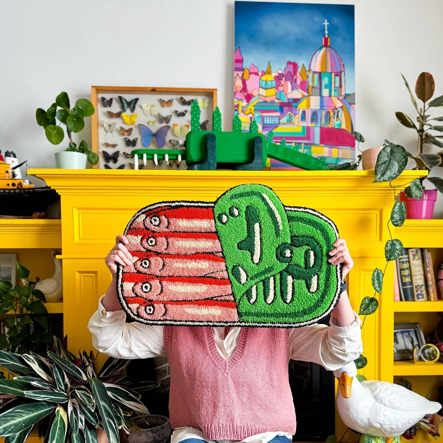 VIKAMA Herring Can Rug Creative Floor Mat Kitchen Rug Doormat Welcome Mat Bathroom Mat Rug For Bedroom Carpet For Live Room Home