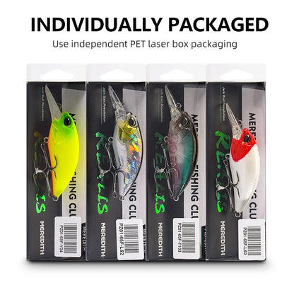MEREDITH 6.5cm 14g JERK CRANK Wobblers Crank Fishing Lure Artificial Minnow Jerkbait Floating Hrad Lure For Trout Fishing Bait