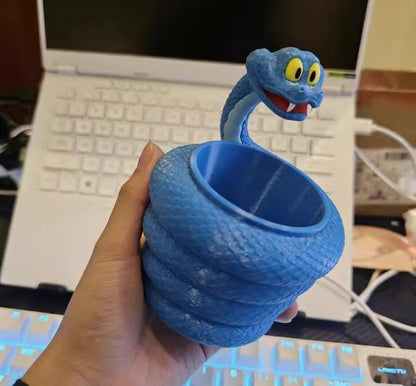 Disney Zootopia 2 Gary De’Snake Popcorn Bucket Figure - Pen Holder & Storage Bin, Collectible Desktop Organizer