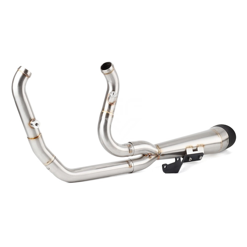 For Harley Dyna Fat Bob FXDF 2008 to 2018 Dyna Wide Glide FXDWG 2007-2017 Motorcycle Exhaust Muffler With Header Link Pipe