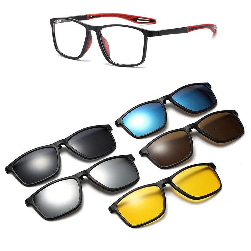 VICKY New Magnetic Clip-On Polarized Sunglasses Men Driving Night Vision Anti Blue Light Reading Glasses Women Prescription 3310