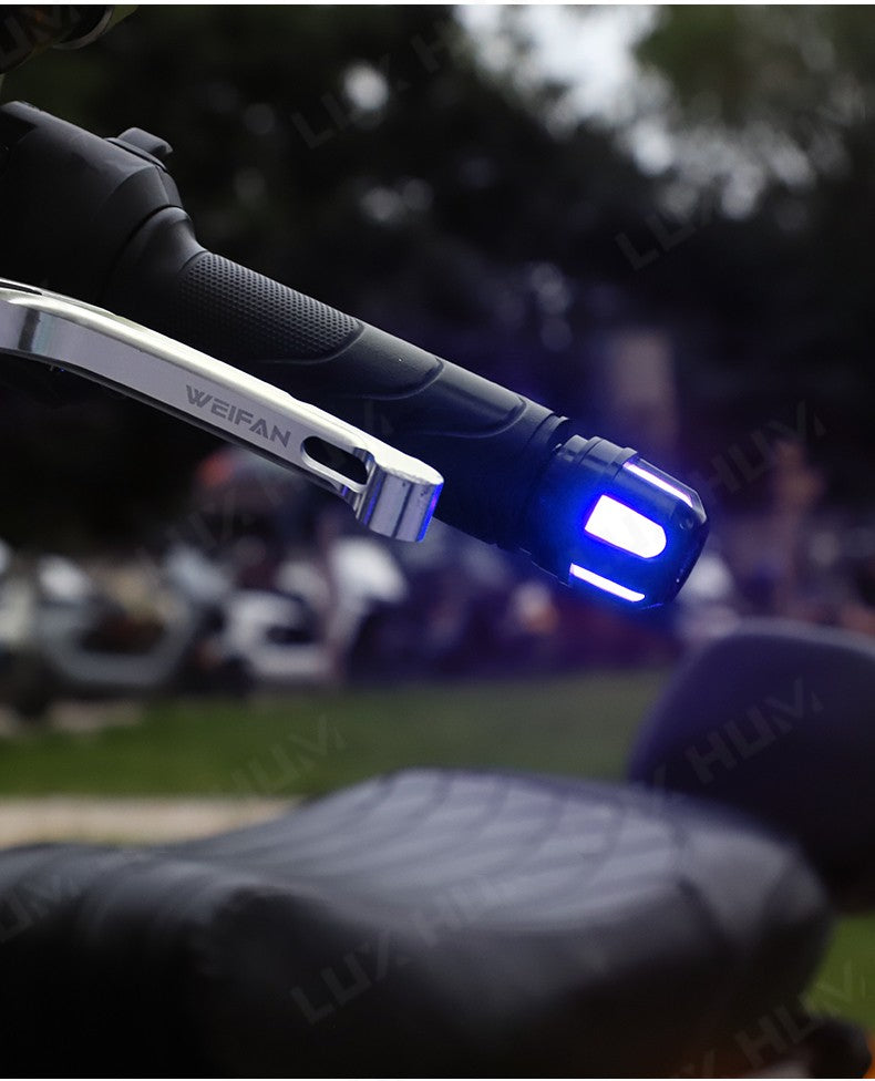 Luz estroboscópica de guidão de motocicleta, luz indicadora de LED de alto brilho, luz de seta para scooter 12V, lâmpada de advertência lateral à prova d'água