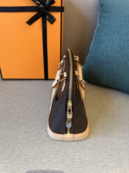 2025 Luxury Shoulder Bag with Original Logo Women's Classic Canvas Shell Bags Fashion Designer Brand Handbag Adjustable Strap