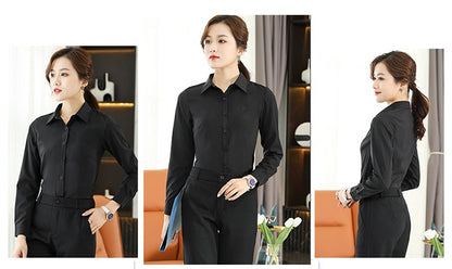 Formal Dress Women Shirt Long Sleeve Blouse New Black Shirt Women Tops 2024 Fashion Women Clothing Basic White Shirts OL Blouses