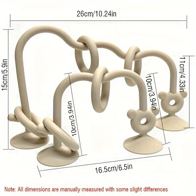 Brinquedos de contas labirinto para bebês, brinquedo de silicone visual para mastigar e moer, brinquedos educativos de contas labirinto com ventosa para a primeira infância