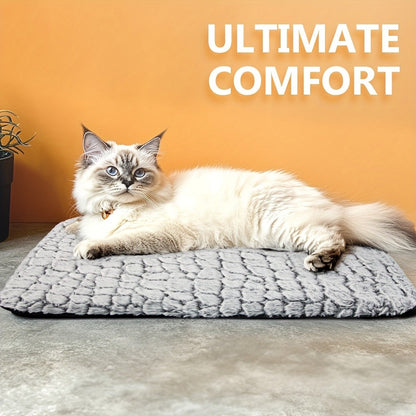 Cama Autorregulável para Gatos, Almofada Aquecedora Macia para Gatos e Cães Interna e Externa, Tapete Térmico Lavável Antiderrapante para Gatos