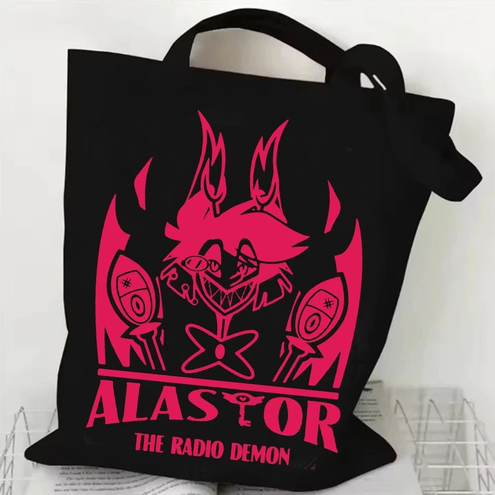 Popular Hazbin Hotel Vox Canvas Bag Shopping Tote Bag Shopper Bag for Fans Gift Latest Model Fashion Bag Derpy Merch Canvas Bag