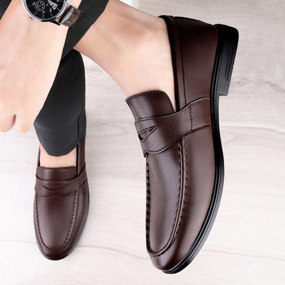 British Style Autumn Casual Leather Doudou Shoes Men's Outdoor Step on Business Shoes Fashion Handmad Designer  Single Flats
