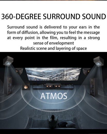Conjunto de áudio Bluetooth de home theater com rede inteligente e 7.2 canais Balenald Dolby Atmos de última geração