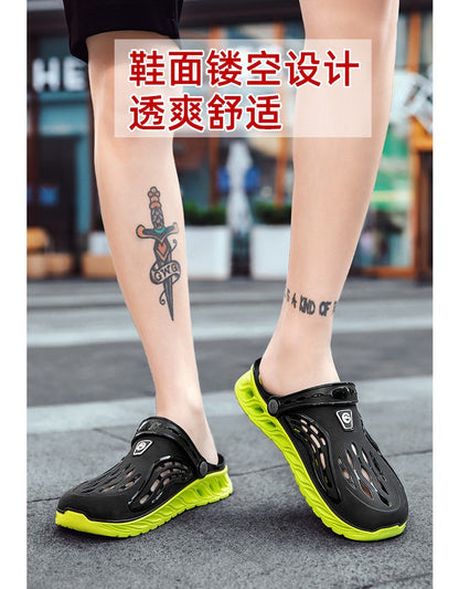 2023 Summer Beach Sandals Non-Slip Breathable Men's EVA Clogs Sandals Trendy Garden Holes Shoes Men Flip Flops