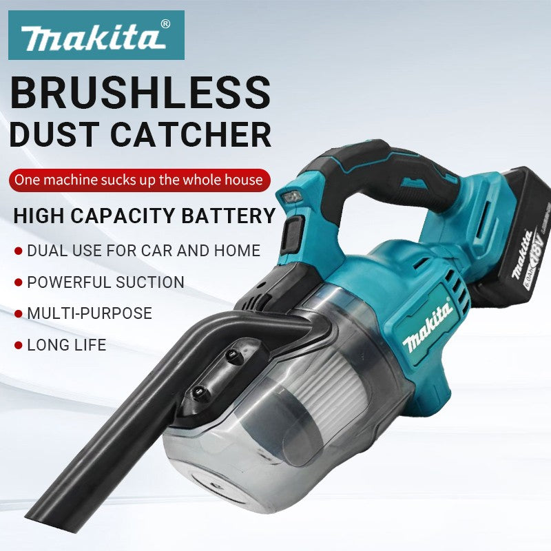 Aspirador de pó elétrico Makita portátil sem fio para carro e casa, uso duplo, ferramenta de limpeza portátil de alta potência para bateria Makita