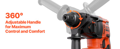 Furadeira de Impacto sem Fio Brushless 20V 26/28mm 1 polegada SDS-Plus Furadeira Rotativa Elétrica Leve Kit de Ferramentas Elétricas SucceBuy