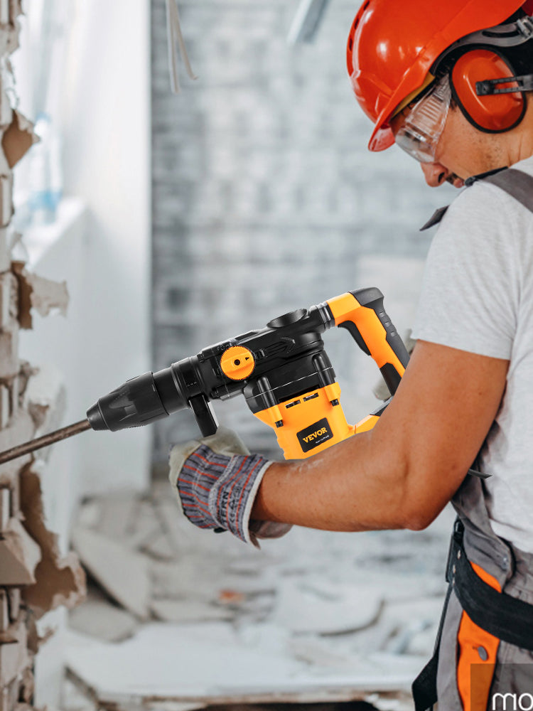 Furadeira de Impacto Rotativa SucceBuy 1600W Perfuração Máxima 42mm 3 Modos Demolição Com Fio Máximo Rompimento de Concreto e Metal Martelo Demolidor