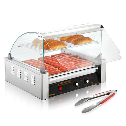 SucceBuy 5/7/11 Rods Commercial Hot Dog Roller Electric Sausage Maker Barbecue Grill Machine for Camping Party Home Appliance