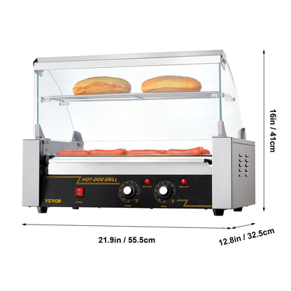 SucceBuy 5/7/11 Rods Commercial Hot Dog Roller Electric Sausage Maker Barbecue Grill Machine for Camping Party Home Appliance
