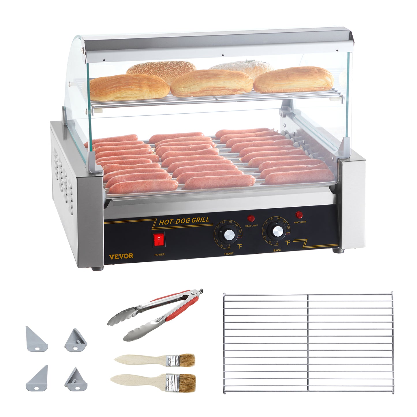 SucceBuy 5/7/11 Rods Commercial Hot Dog Roller Electric Sausage Maker Barbecue Grill Machine for Camping Party Home Appliance