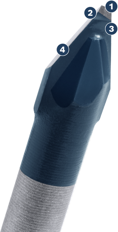 BOSCH EXPERT HEX-9 Broca de cerâmica dura, vida útil 10 vezes mais longa, alta dureza do material, broca de pedra 2608900590 2608900588