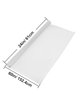 SucceBuy 1.5-2mm PVC Table Cloth Transparent Clear Desk Cover Protector Plastic Soft Glass Waterproof Oilproof for Dining Table